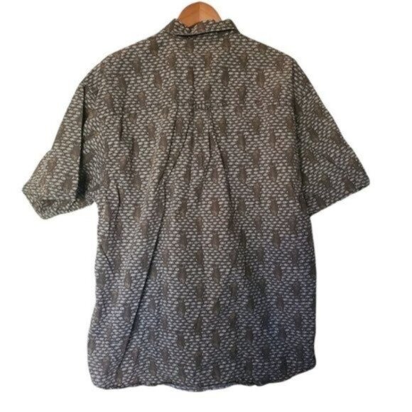 Columbia Shirt Fish Print Sz L Large Button Front Short Sleeve Casual Men - Picture 7 of 7